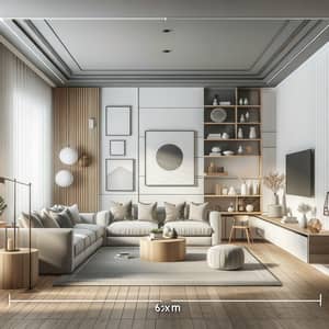 Contemporary Living Room Design | Light Grey & Beige Decor