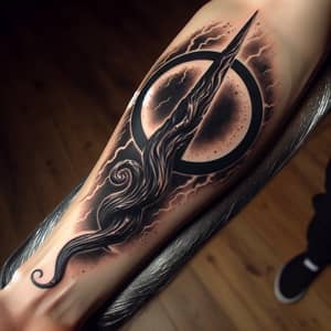 Realistic Dark Mark Tattoo Inspired by Harry Potter on Forearm