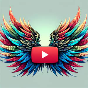 Vibrant Stylized Wings for YouTube Profile Design