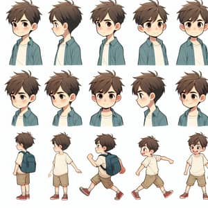 Detailed Boy Character Drawings | Japanese Animation Style