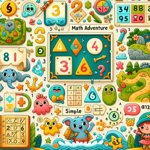 Colorful Math Adventure Puzzles for Preschool Kids