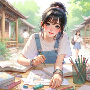 Authentic Depiction of a 16-Year-Old Chinese Girl | Daily Life Snapshot