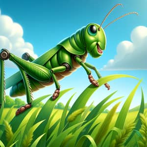 Grasshopper Animated Tale in Verdant Meadow