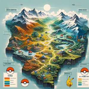Pokémon-inspired Map of Ecuador: Andes, Amazon, Galapagos