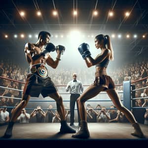 Championship Boxing Match: Asian Male vs. Hispanic Female - Unified Belts