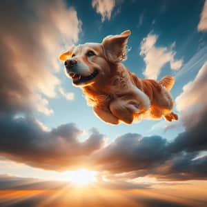 Dog Flying in the Sky - Amazing Aerial Adventure