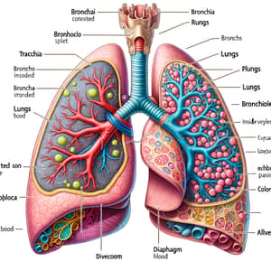 Human Respiratory System: Detailed Illustration