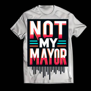 Bold '#notmymayor' T-shirt Design - Contemporary Graphic Style