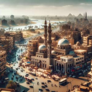 Cityscape of Cairo, Egypt: Bustling Streets & Historic Landmarks