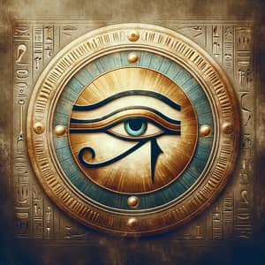 Ancient Egyptian Background Image with Eye of Horus Centered