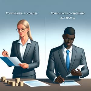 Auditor vs. Contributions Commissioner: Visual Representation in Corporate Setting