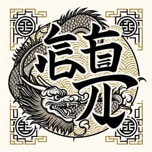 Traditional Chinese Characters for 'Good Luck in Year of Dragon'