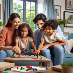 Diverse Family Bonding in Living Room: Ali Fam