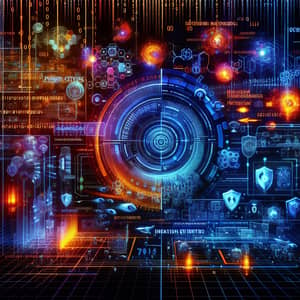 Dynamic Cyber Attack Visuals | Neon Techno Coding & Firewalls