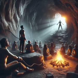 Captive Souls Seeking Light: Metaphor of Wisdom in Cavern