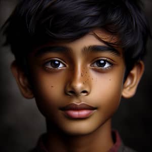Charming South Asian Boy with a Distinguishing Scar