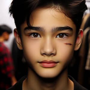 Exceptional Asian Boy with Striking Features | Unique Scar