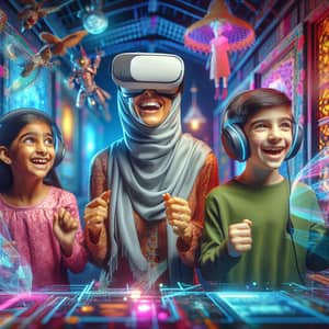 Immersive Family Virtual Reality Experience - Joyful Scene