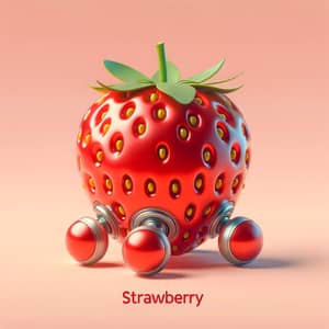 Strawberry Robot - Bringing Joy with Vibrant Red Design