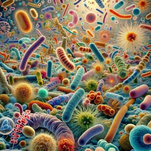 Colorful Microorganisms: Intricate Shapes & Forms in Microbial World