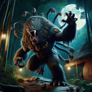 Sri Lankan Monster in Mythology | Dark Fur Creature with Multiple Eyes