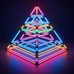 Colorful Neon LED Pyramid for Dynamic Light Effect