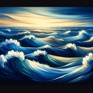 Abstract Ocean Waves Image - Visual Water Movement Artwork