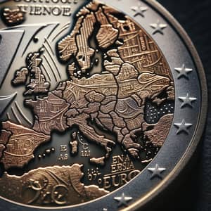 Detailed Euro Coin: Symbol of European Currency