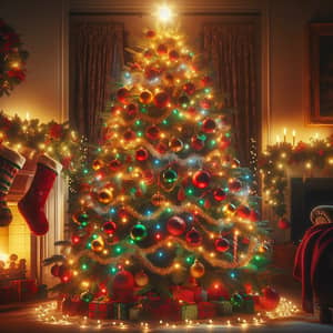 Beautifully Decorated Christmas Tree - Festive Home Decor