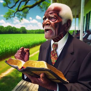 Passionate Southern Preacher Delivering Sermon | Small Church