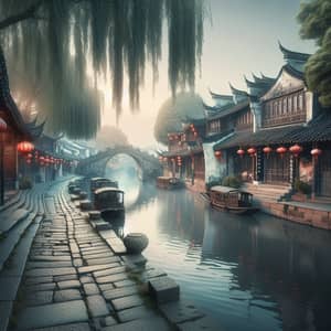 Serene Ancient Canal Town | Traditional Chinese Architectural Style