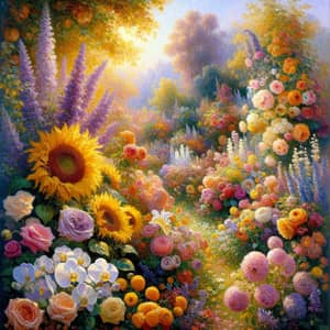 Captivating Floral Scene in Impressionist Style