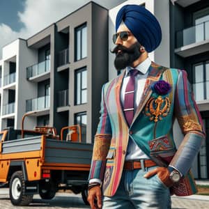 Stylish Sikh Realtor at Newly Constructed Building