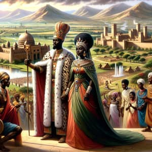 Ancient African Dynasty: Majestic Black King and Queen