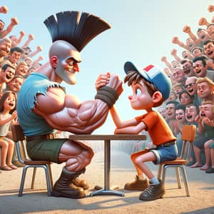 Fictional Characters in Friendly Arm-Wrestling Match