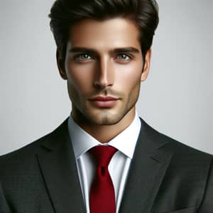 Confident & Stylish Man in Charcoal Grey Suit | Fashion Model