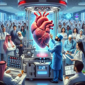 Cutting-Edge Medical Technology: 3D Printer Creating Realistic Heart Model