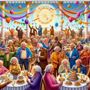 The Happiness of Seniors: A Colorful Celebration - Golden Years Gathering
