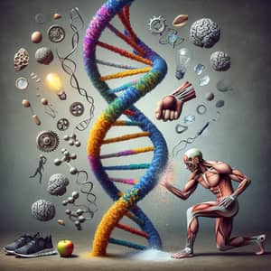 Mind-Body Unity: Illustrating Interconnectedness with DNA-like Structure