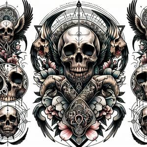 Memento Mori Tattoo Design | Reflecting Mortality with Skull Symbolism