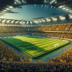 FC Sheriff Stadium in Transnistria: Yellow & Black Football Excitement