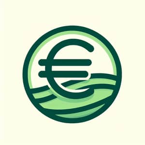 EUROe Stablecoin Icon: Simple Green Graphic Design