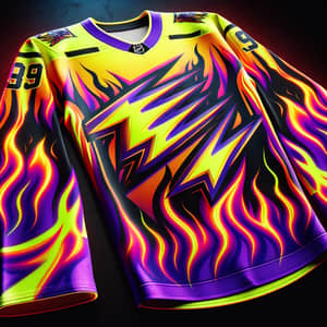 Distinct Neon Yellow & Purple Ice Hockey Jerseys | Extreme Sports Gear