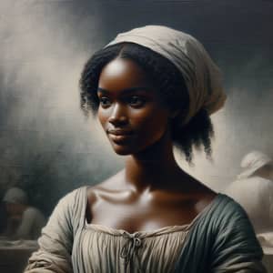 Historical Painting of Serene African Descent Woman