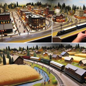 Exquisite N Scale Model Train Layouts: Miniature Town and Rustic Countryside