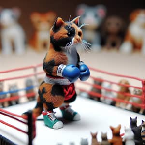 Calico Cat in Boxing Ring | Fun Animal Match-Up
