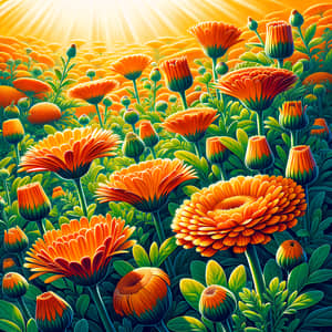 Vibrant Orange Marigolds: Beauty in Bloom