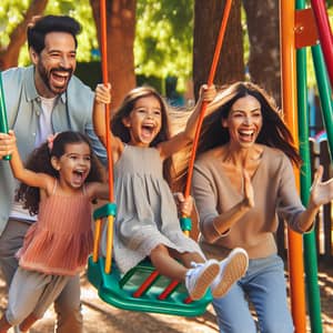 Joyful Family Day at the Park with Swing Fun