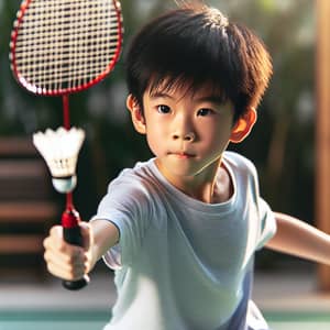 Young Kai Plays Badminton | Sunny Afternoon Action Shot