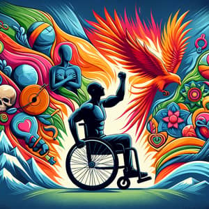 Inspiring Individual in Wheelchair | Symbolizing Resilience & Strength